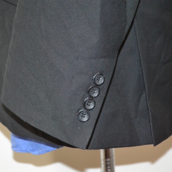 Kenneth Cole 38S Sport Coat Blazer Suit Jacket Bla - Picture 3 of 8
